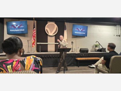 Walton County Sheriff Keith Brooks Addresses Victory Baptist School Graduation, Emphasizes Transparency and School Safety